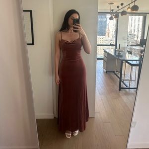 Jenny Yoo Velvet English Rose Bridemaid Maxi Dress - Size 6